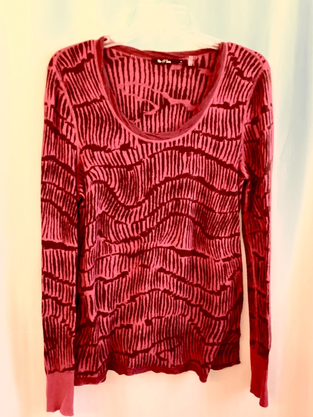 NIC + ZOE.. Abstract Design long sleeve tee, size large